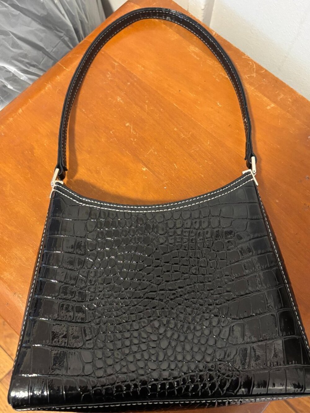 Small black Veneer bag